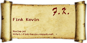 Fink Kevin névjegykártya